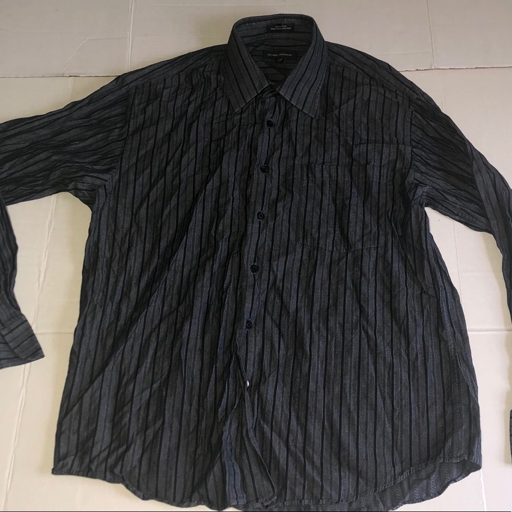 Michael Brandon Long Sleeve Shirt Black large